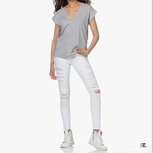 EUC- FRAME jeans high waist skinny distressed (size 26)